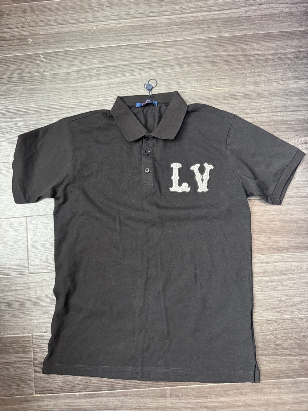 Louis Vuitton Black Polo with Contrasting LV Patch
